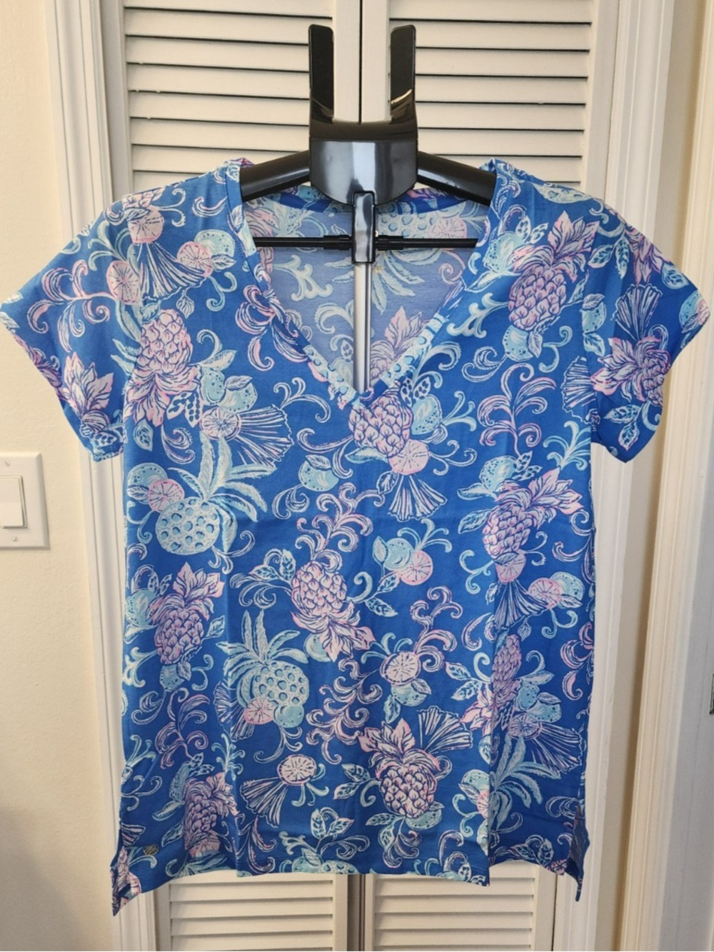 Lilly Pulitzer Meredith Tee Sunwashed Blue Citrus Crush